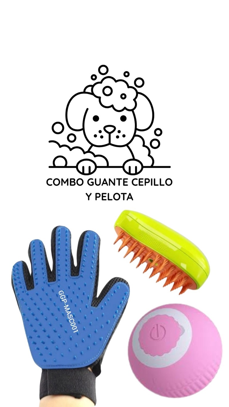 Miniatura 2 de COMBO GUANTE CEPILLO Y PELOTA